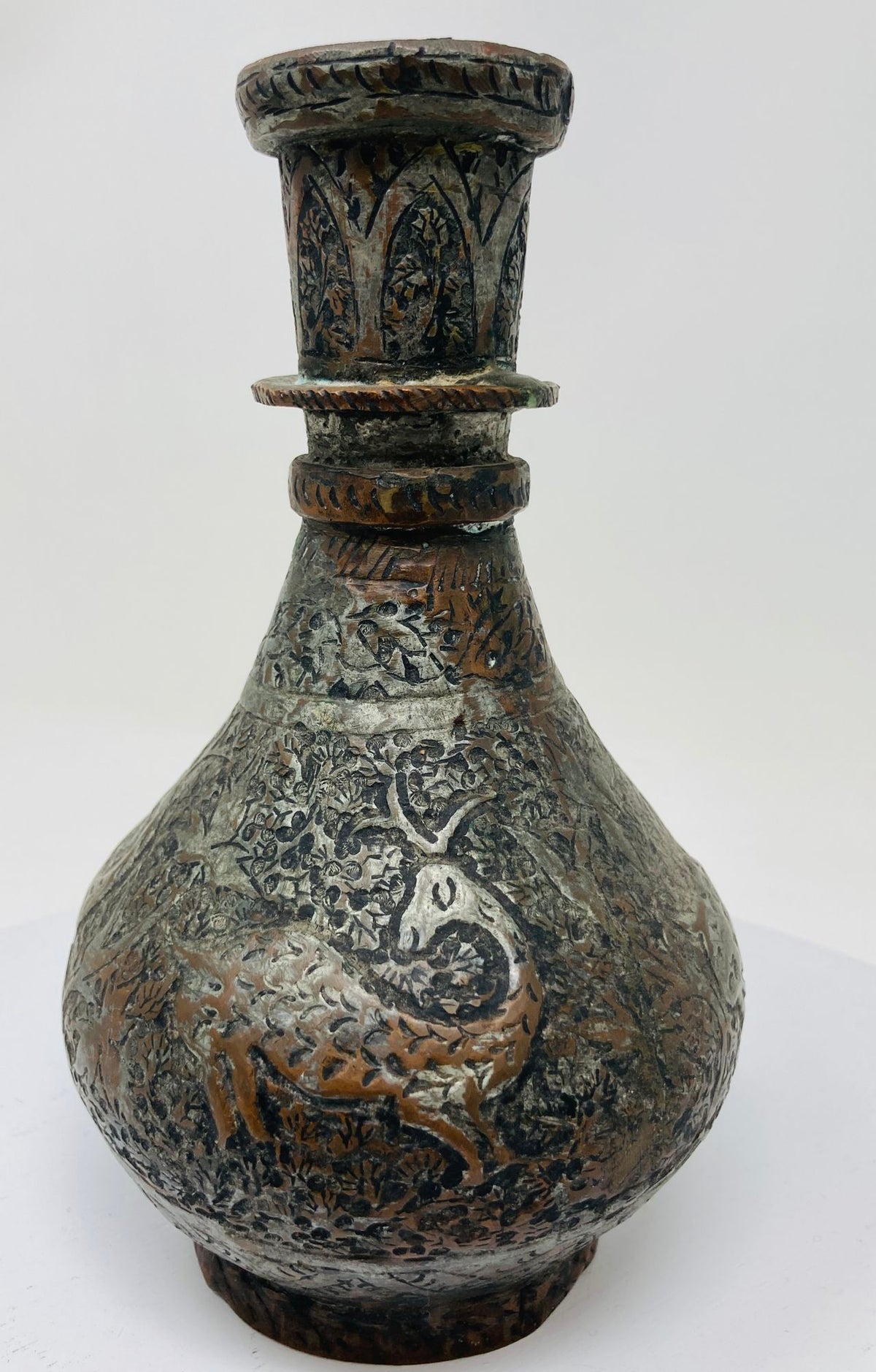 19th Century Tinned Copper Indo-Persian Islamic Vase