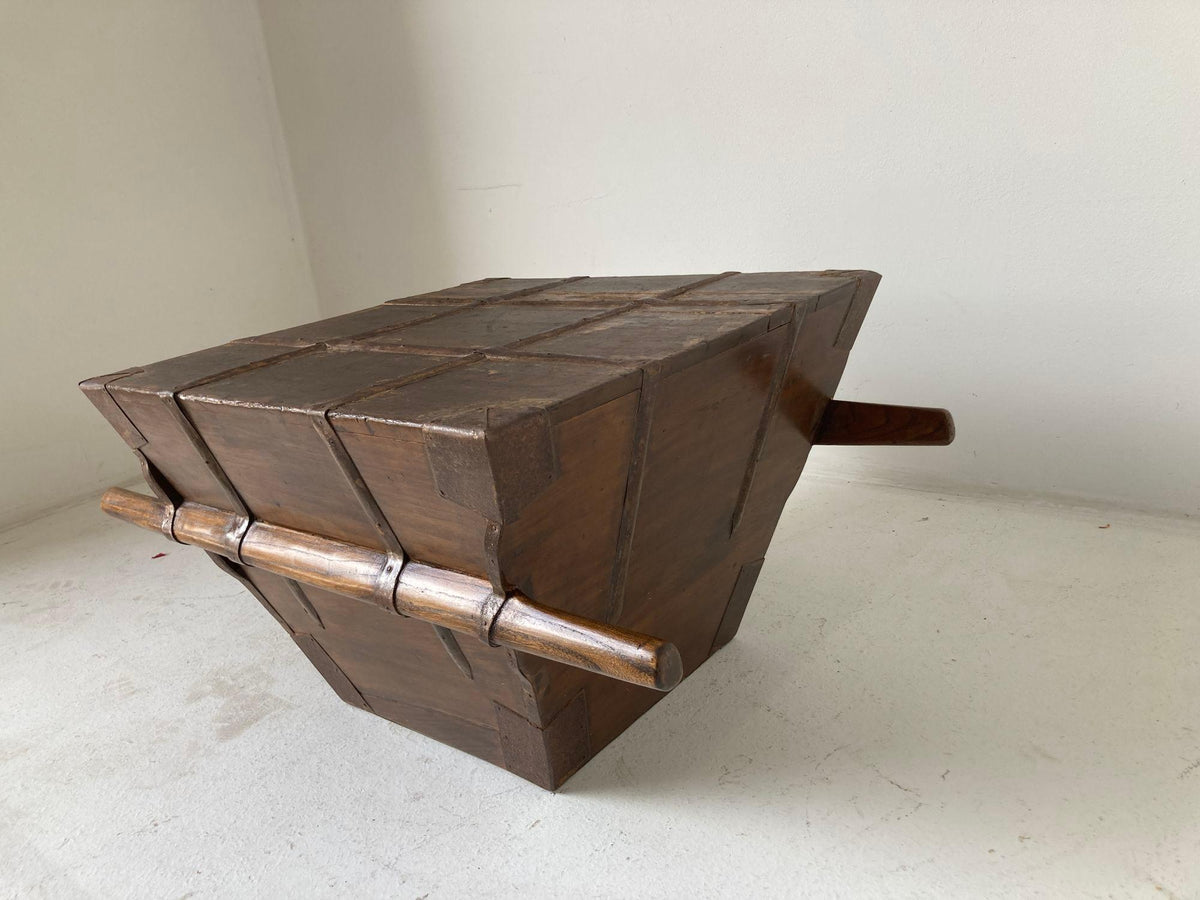 Antique Chinese Elmwood Rice Measure Basket, Handcrafted, Circa 1880 — additional view 20