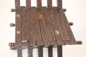19th Century Moorish Egyptian Pearl Inlaid Folding Chair