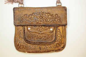 Vintage Moroccan Messenger Leather Bag