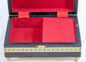Granada Moorish Spain Inlaid Marquetry Jewelry Music Box