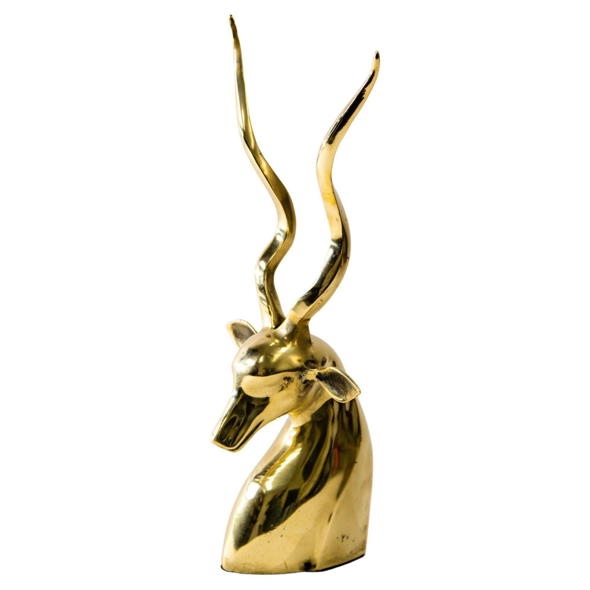 Art Deco Style Brass Antelope Gazelle Bust Sculpture — additional view 13