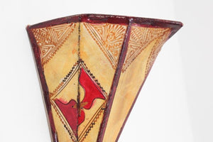 African Art Wall Parchment Sconce