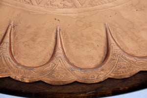 Moorish Turkish Copper Tray Table