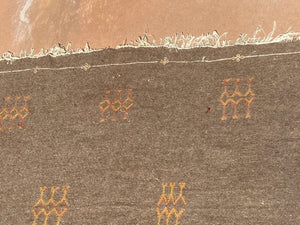 Moroccan Vintage Flat-Weave Brown Rug