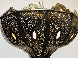 Large Vintage Brass Moroccan chandelier in Alberto Pinto Style