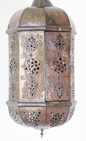 Moroccan Moorish Handcrafted Metal Lantern Pendant
