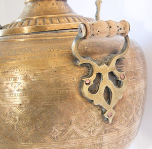 Antique Mughal Indian Brass Samovar