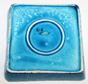 Blue Ceramic Ashtray by Aldo Londi for Bitossi Handcrafted in Italy