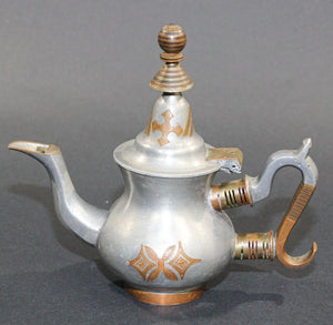 Tuareg African Pewter Tea Pot from Mauritania