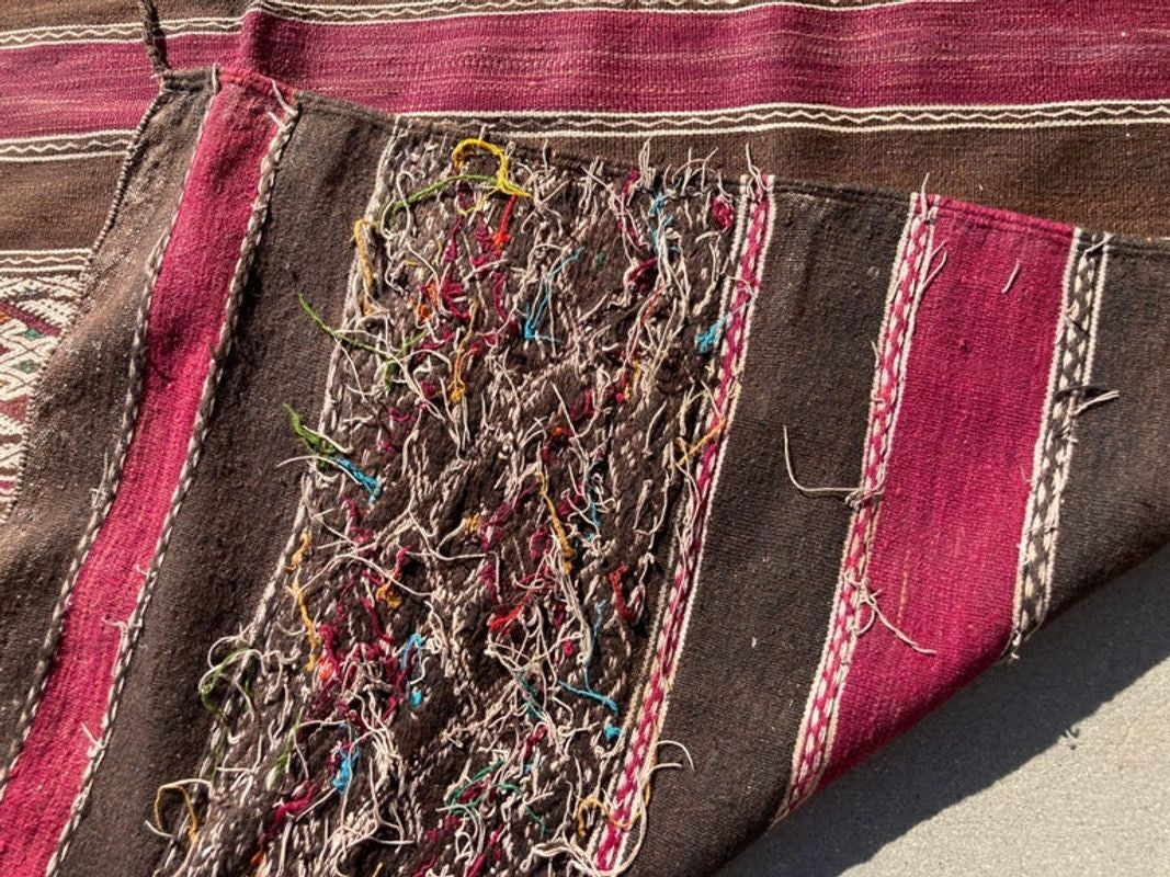 Moroccan Vintage Tribal Kilim Rug Textile North Africa