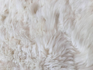 1970s White Fluffy Sheep Skin Bed Throw or Rug