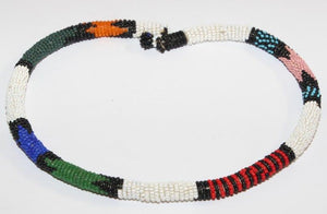 African Urembo Beaded Vintage Necklace Choker by the Maasai Tribe Kenya