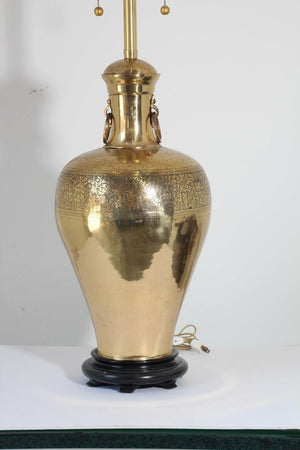 Anglo Indian Moorish Brass Table Lamp by Frederick Cooper