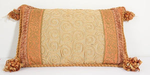 Moorish Style Decorative Gold Throw Pillow