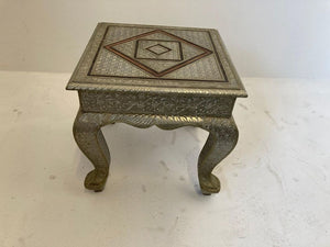 Vintage Anglo-Indian Silvered Wrapped Clad Side Low Table
