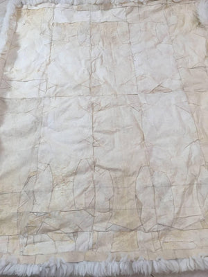 1970s White Fluffy Sheep Skin Bed Throw or Rug