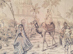 Tapestry with an 19th Century Orientalist Scene and Moorish Architecture