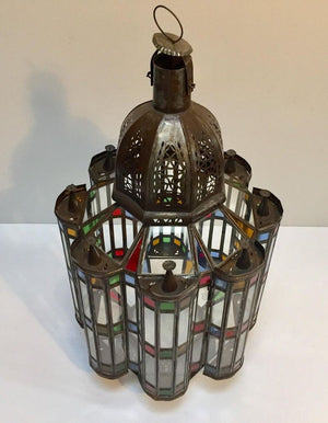 Mamounia Moorish Glass Lantern