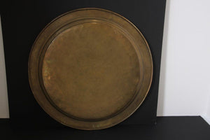 Monumental Moroccan Brass Tray Platter