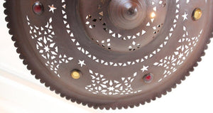 Handcrafted Moroccan Metal Chandelier with Moorish Design