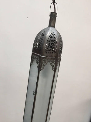 Handcrafted Moroccan Moorish Milky Glass Pendant Light