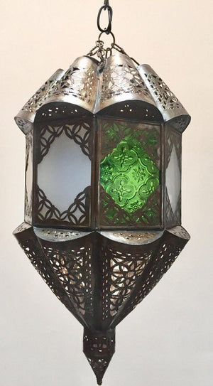 Moroccan Lantern Handcrafted Moorish Pendant Glass
