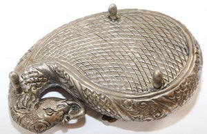 Mughal Indian Raj Style Elephant Shape Silver Ashtray