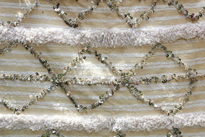 Vintage Moroccan Handcrafted Wedding Blanket Throw with Sequins