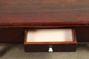 19th Century Victorian Wood Dressing Table Mirror with Jewelry Chest