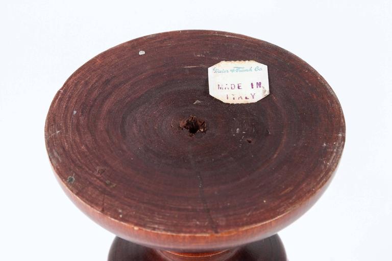 Handcrafted Wooden Mortar and Pestle, Victorian Style, Italy, 1950