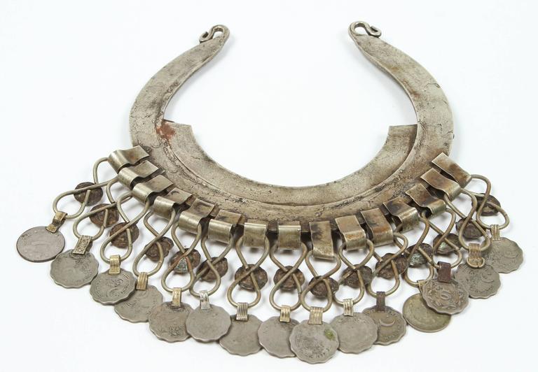 Moroccan Tribal Silver Jewelry Set Choker and Bracelet
