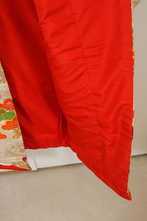 Vintage Kimono Silk Brocade Japanese Ceremonial 1970