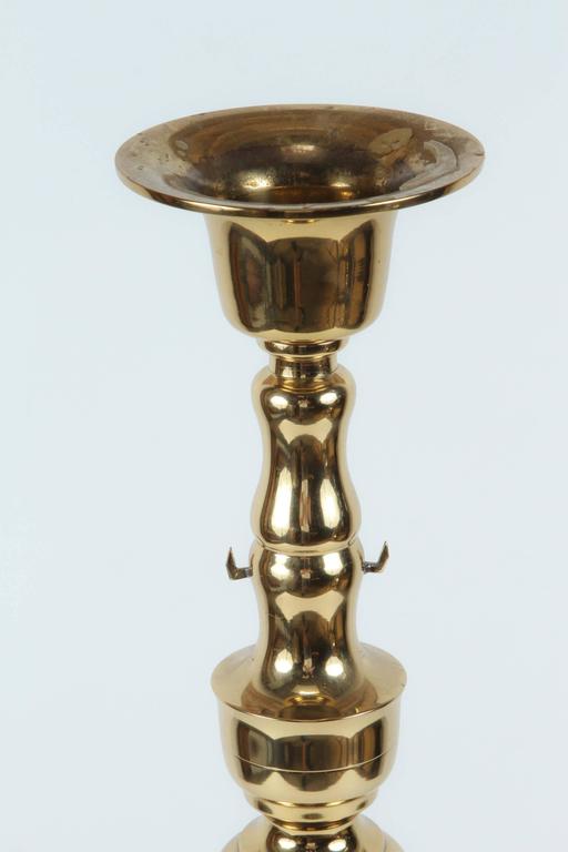 Vintage Mid-Century Chinoiserie Brass Candlesticks with Fu Dogs, 1950