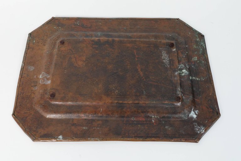 Middle Eastern Octagonal Persian Copper Tray Charger