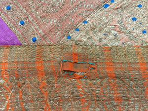 Silk Sari Textile Quilt Patchwork, India