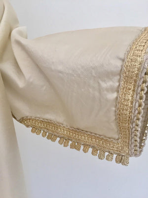 Moroccan Elegant Luxury Dupiono Silk Caftan Gown Maxi Dress