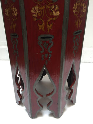 1960s Moroccan Moorish Pedestal Octagonal Table