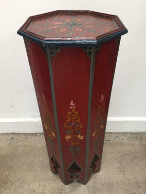 1960s Moroccan Moorish Pedestal Octagonal Table