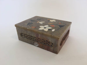 Anglo-Raj Marble Inlay Box Pietra Dura