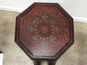 Hand-Painted Moroccan Pedestal Table