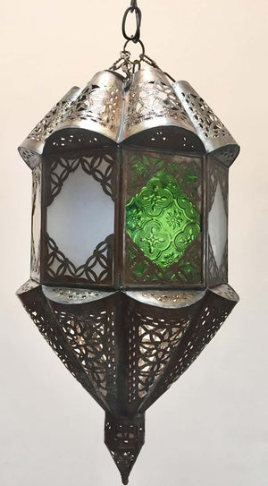 Moroccan Lantern Handcrafted Moorish Metal and Glass