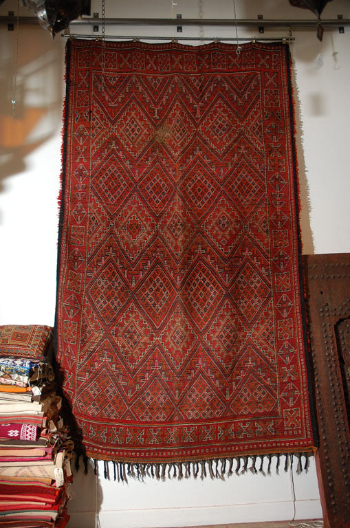 Moroccan Vintage Mid-Century African Tribal Rug, circa 1960s