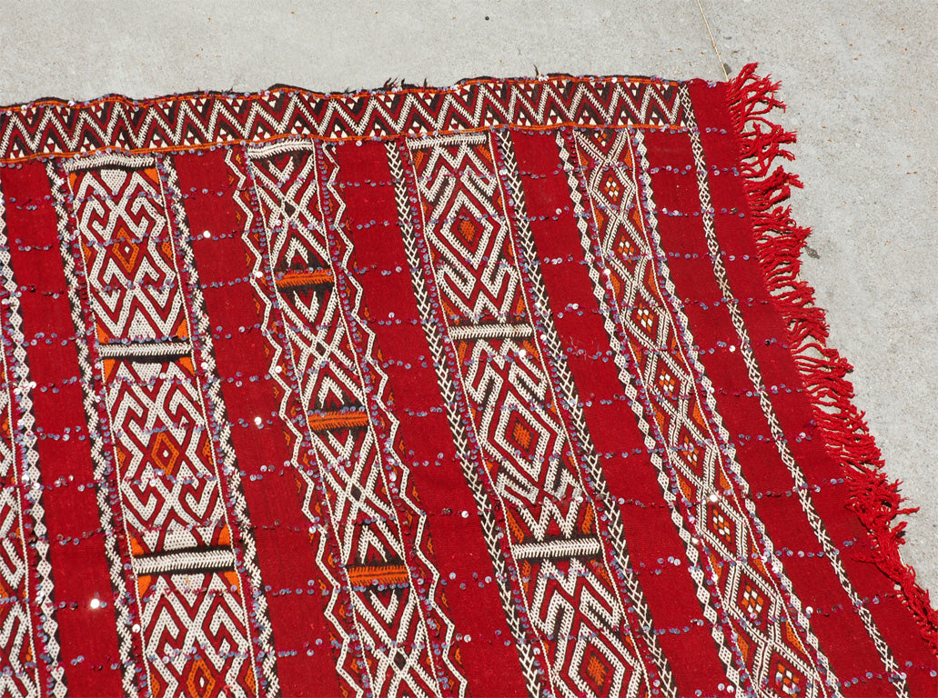 Moroccan Tribal Wedding Rug with Sequins North Africa