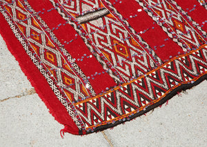 Moroccan Tribal Wedding Rug with Sequins