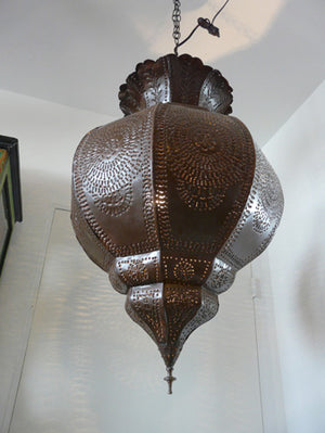 Moroccan Moorish Metal Hanging Lantern