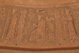 Large Persian Persepolis Repoussé Copper Oval Tray, circa 1950