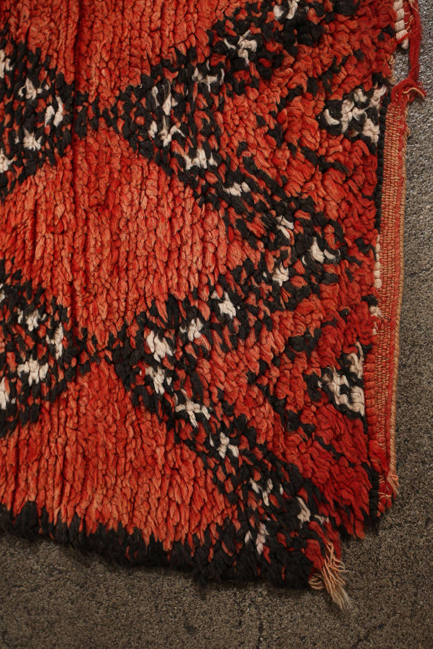 Vintage Moroccan Rehamna Tribal Wool Rug, Marrakech Plains, circa 1960