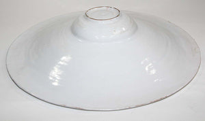 Vintage Stoneware Talavera White underglaze Large Bowl with Blazon Spain