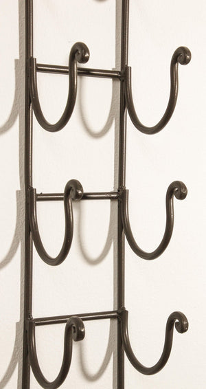Wrought Iron Hand Forged Wall Mount Wine Rack